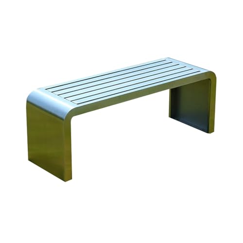 Bancs d'extérieur en acier inoxydable au design architectural épuré