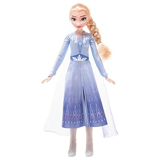 Disney Frost sungande Elsa docka med musik i blå klänning till Disneys Frost 2, leksak för barn från 3 år