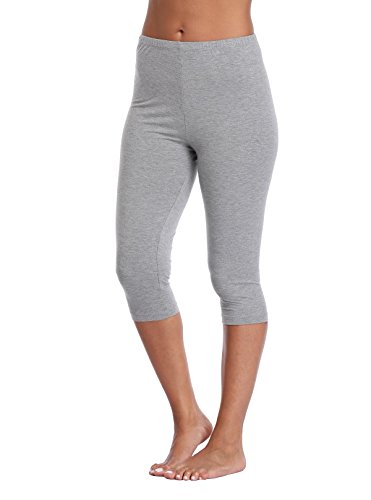 Image of Kotii Women's Lightweight Soft Capri Leggings Crop Leggings 3 /4 Stretch Yoga Pants