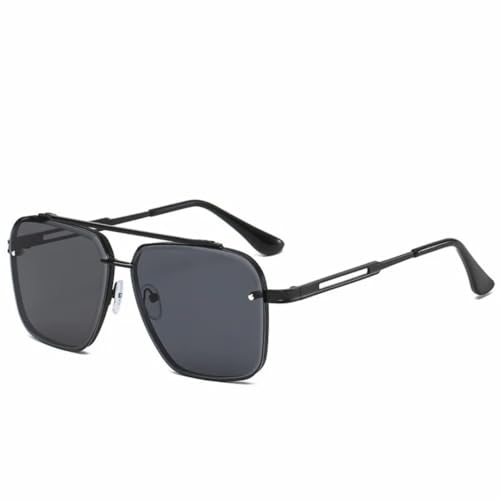 Lunettes de soleil hommes anti-fatigue oculaire verres résine UV400 monture métal