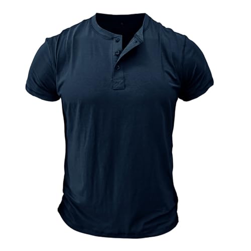 T-shirt bouton poche poitrine haut de gamme en coton uni pour homme