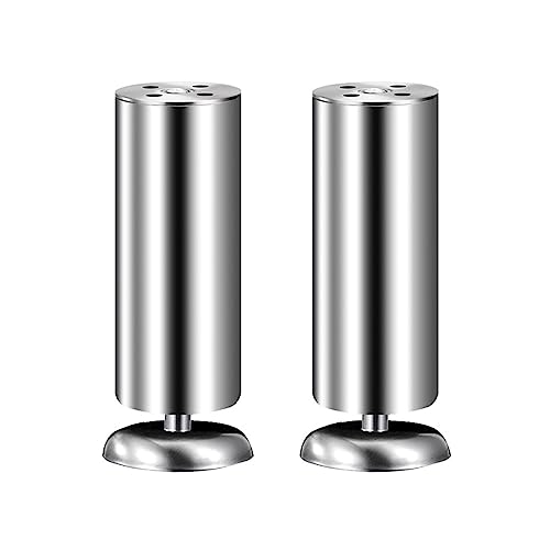 Duyeuau Patas ajustables de acero inoxidable para muebles de cocina, sofá, cama, armario, encimera, desayuno