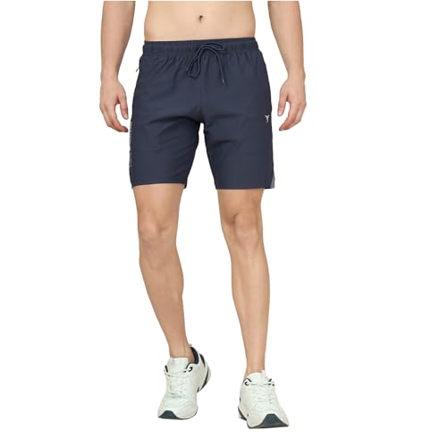 Image of TECHNOSPORT Mens Regular Fit Solid Shorts for Gym, Workout & Sports with Anti Microbial, Techno Dry