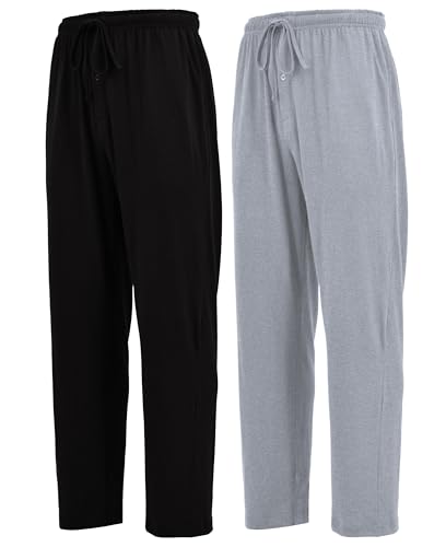 Image of Andrew Scott Men's Cotton Lounge Pants | Multi Packs & Colors | Soft & Light Drawstring Yoga & Sleep PJ Bottoms