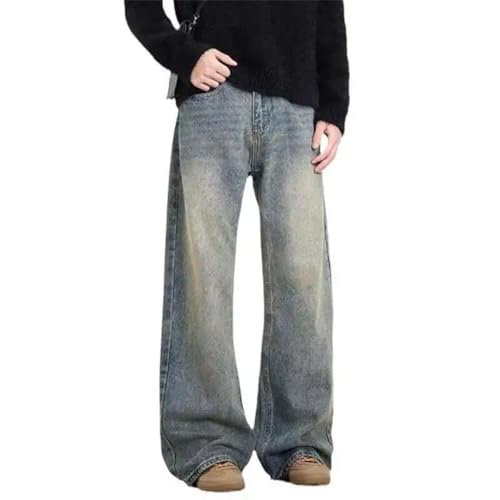 Men's American Jeans Straight Leg Micro Flared Loose Fit Denim Pants3