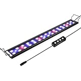 hygger 水槽ライト アクアリウムライト LED 熱帯魚ライト 水槽用 32LED 40CM 45CM 60CM 3つの照明モード 明るさ調整 タイマー付き 観賞魚飼育 水草育成 スライド式 40~60cm水槽対応 省エネ 長寿命 14W