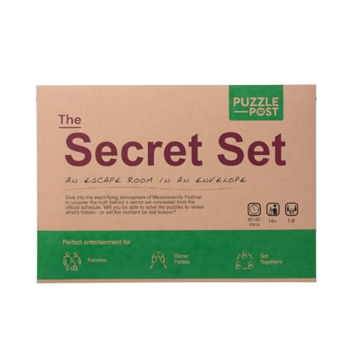 Unique Escape Room In An Envelope | Great For Groups - Families & Friends | Perfect For Games Night | Escape Room In A Box | Puzzle Mystery Game - The Secret Set