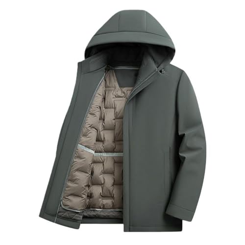 Doudoune chaude à capuche amovible homme veste d'hiver du bureau aux sorties