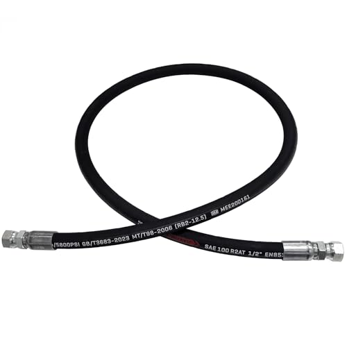 Image of 1 /2 Hydraulic Hose with 1 /2inch JIC 37 Female Hydraulic Hose Fittings 2 Ends (12inch)