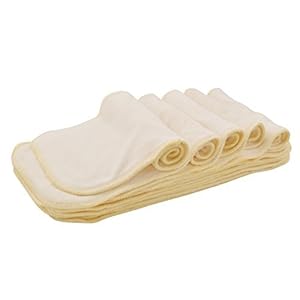 Babygoal Baby Cloth Diaper Inserts,3 Layers Rayon from Bamboo Liners, 12pcs Reusable Inserts 12X
