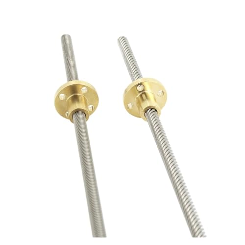 1pcs Stainless Steel T6 Ball Screw 150mm with Brass Nut, 1/2/4/6/12mm Lead Options for CNC, 3D Printer, Linear Rail, Industrial Automation(Lead 1mm)
