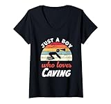 Just a Boy Who Loves Caving Kids Tees
