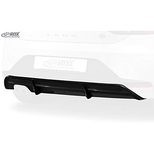 RDX Racedesign Heckschürzenansatz ’Diffuser’ kompatibel mit Seat Leon 5F FR SC/5-türer 2013-2017 exkl. ST/Cupra (ABS Schwarz glänzend)