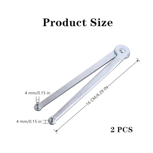 QCVENL 1 PCS Spanner Wrench Universal Adjustable Angle Grinder Wrench Pin Spanner Wrench Locknut Wrench for Backing Pads on Angle Grinder and Round Nuts with Drilled Holes(4mm) - Image 2