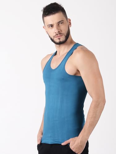 Image of Dollar Lehar Men Combed Cotton Round Neck Vest -Colour May Vary