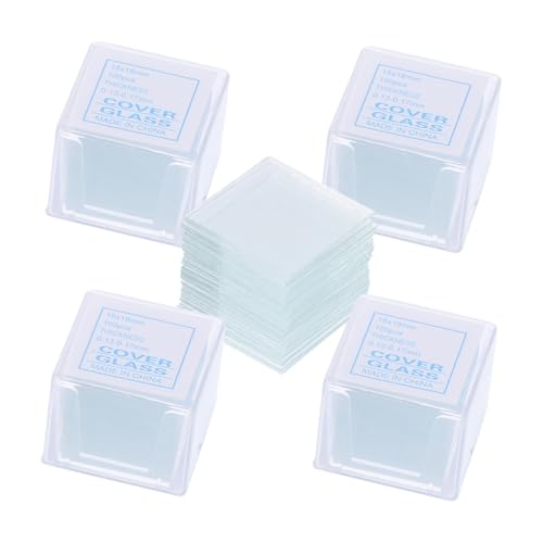 OUNONA 500pcs Glass Slide Microscope Slides Covers Microscope Slides Blank Microscope Slides Clear Square Microscope Slides Microscope Slides Glass Square Glasses Square Coverslip Slide