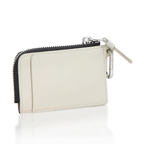 Women's Remy Small Zip Around Wallet with Key Ring, Birch White2