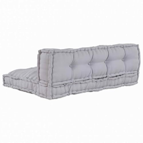 Cojines para sofá de palés grises de tela en pack de 2 piezas y medida 120x80 cm 5