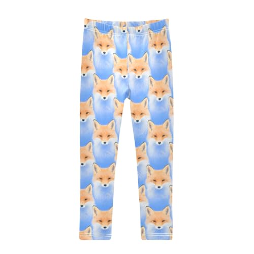 Fox Face A Girls Leggings Athletic Pants Tights Stretch Bottom