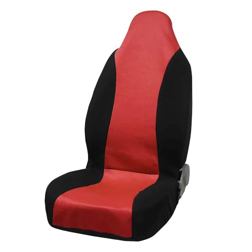 FUELHOOD シートカバー カーシートカバーバケットシート プロテクターシート車用 カー用品 レッド&ブラック1個入り 内装パーツ アクセサリー