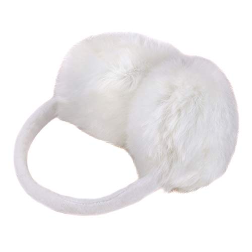 Girls Winter Warm Adjustable Knitted Faux Fur Plush Earmuffs Warmers4