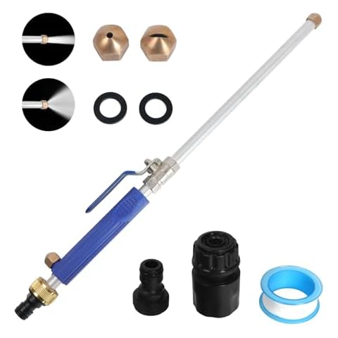 Kodilin Upgraded Jet Nozzle Power Washer for Garden Hose 2-in-1 High Pressure Washer Tools with 2 Different Nozzles and Hose Quick Connectors - Blue Cover