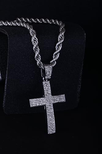 Men's Stylish Stainless Steel Cuban Link Pendant Necklace
