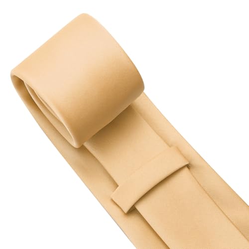 Image of KOOELLE Men's Ties Solid Pure Color Plain Neckties Formal Black Ties For Men