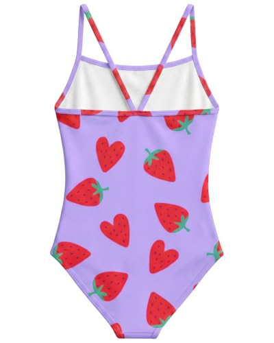 Image of weVSwe Baby Girl Swimsuit One Piece Swimsuit Cute Toddler Girls Sleeveless Bikini Kids 2-10 Years