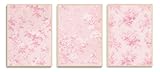 LYPHNX Pink Chinoiserie Flower Poster Wall Art light Pink Love Shack Fancy Canvas Decor Paintings Set of 3 Blush Pink Painting Pictures Home Decor for bedroom Living room Bathroom 12