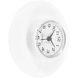 Veemoon Orologio da Bagno a Ventosa, Orologio da Parete Piccolo Vetro Antinebbia per Cucina, Doccia e Spa, Decorazione Silenziosa per Camera da Letto e Ufficio