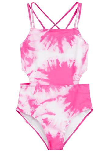 Image of Kanu Surf Girls' Beach Girl Sport Cut-Out One Piece Swimsuit