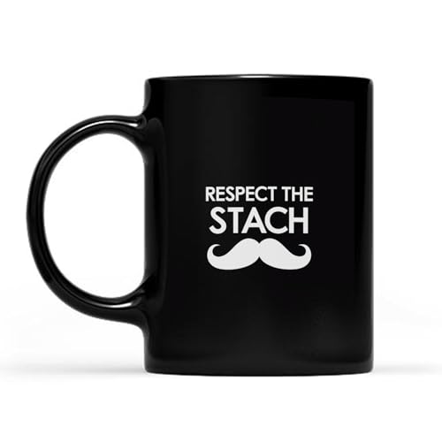 Tasses De Petit Déjeuner 330Ml, Moustache Drôle Respectez La Moustache Avec Poignée Tasse Céramique Drôle Mugs Pour Fête Des Pères Amies Femme