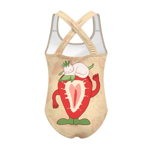Image of Girls One Piece Swimsuits Size 5-14 Kawaii Gymnastics Leotard for Beach Vacations