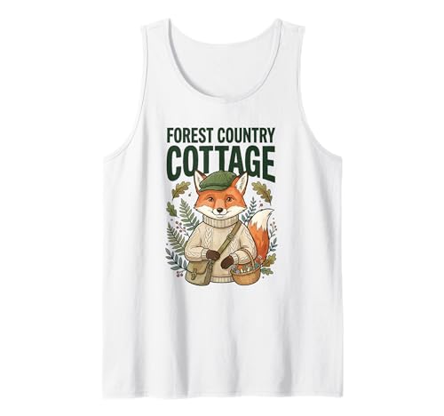 Forest Country Cottage Woodland Charme Rustique Renard Cottagecore Débardeur