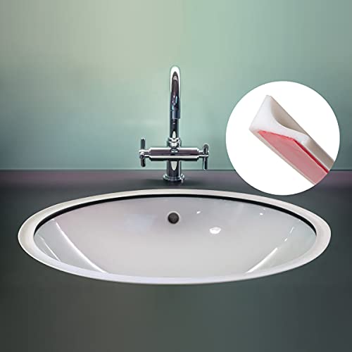 39 Inches Water Barrier For Sink, Shower Threshold Water Dam Barrier, Silicone Water-Blocking Self-Adhesive Shower Splash Guards For Bathtub Sink, Bathroom, Countertop #TOP1