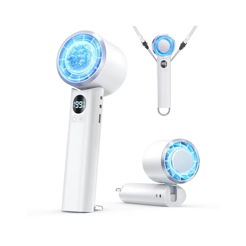 【2025革新＆超高速モーター搭載】 携帯扇風機 冷却プレート付き...