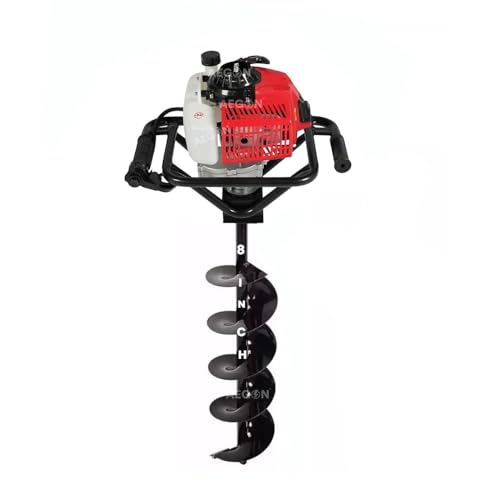 AEGON Earth Auger 63 CC with 8 inch Drill Bit | Heavy Duty Engine | for Fencing Purpose, Plantation & Digging Holes | Powerful Engine can dig Holes in Every Type of Soil