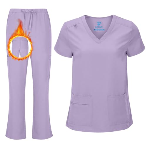 ACTIVE UNIFORMS Women's Cool Stretch V-Neck Top and Cargo Pant