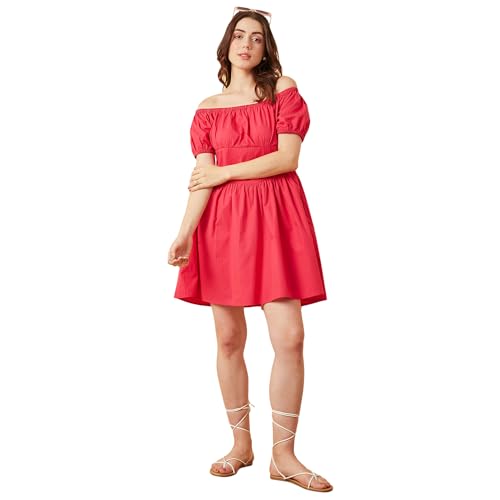 Image of Rare Women's Cotton Fit and Flare Above The Knee Dress