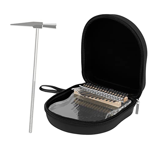 FUNOMOCYA 1Set Key Clear Acrylic Thumb Piano Transparent Finger Piano for Beginners Portable Musical Instrument with Carrying Case for Adults and Music Lovers