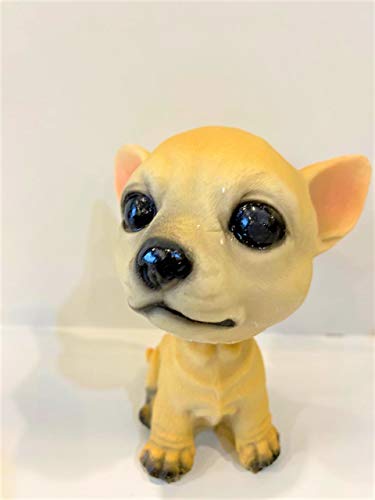 Image of Awestuffs Dog Bobblehead Resin Bobblehead Action Figure for Car, Desk, Office, Home Decor (Chihuahua)