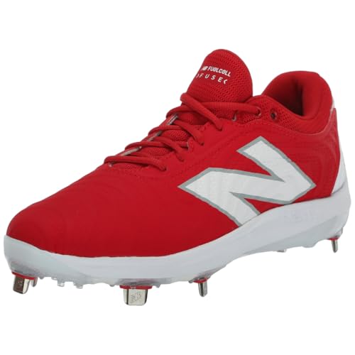 New Balance New Balance Women's FuelCell Fuse V4 Metal Softball Shoe, Team Red/Optic White, 9 M