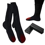 Heated - 1500mAh 1.2 4.5 5V Heated Rechargeable 2 Battery Packs Electric Socks with 3 Heating Levels | Winter, Hunting, Camping, Hiking, Cycling, Lav