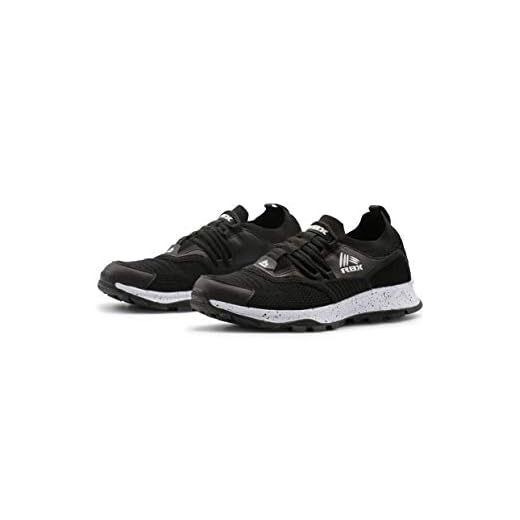 RBX Men's Athletic Sneaker, Breathable Knit Lightweight Lugged Sole Lace Up Training Running Shoe for Men VTR Black 8