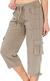 Best Womens Outdoor Recreation Capri Pants - MoFiz Women's Hiking Cargo Shorts Quick Dry Lightweight Review 