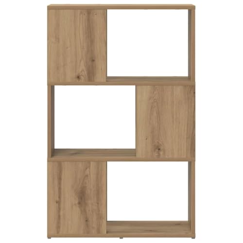 Meuble TV en bois compact marron avec 4 niches de rangement