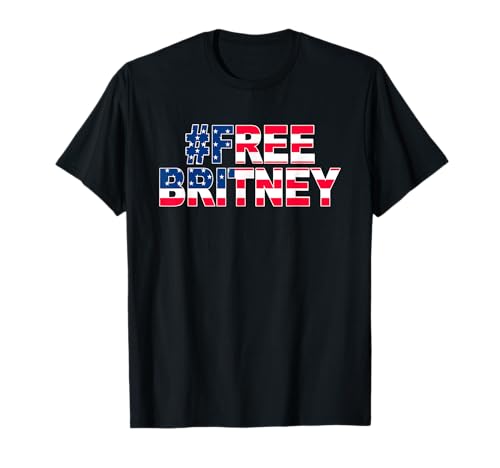 Libre Britney Hashtag FreeBritney Camisa #FreeBritney USA Flag Camiseta