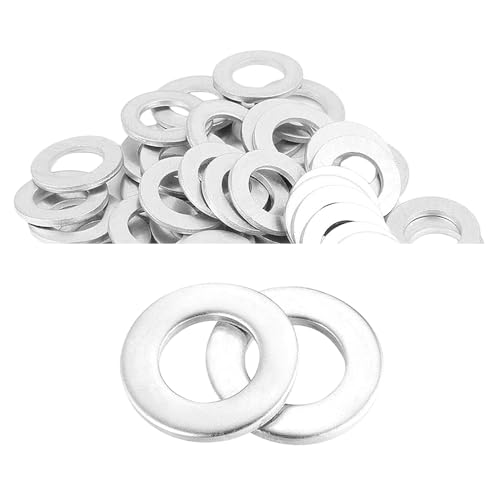 50PCS Oil Drain Plug Gasket 14mm Aluminum Engine Oil Plug Washer with Lasting Sealing OEM#94109-14000 Crush Washer Oil Drain Plug Compatible with Honda Civic CRX Acura CL MDX