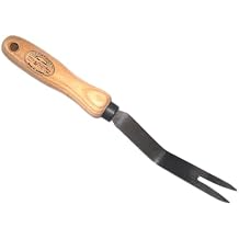 DeWit Bio Fork Weeder Garden Hand Tool for Weed Removal, Hardened Boron Steel with Ash Hardwood Handle